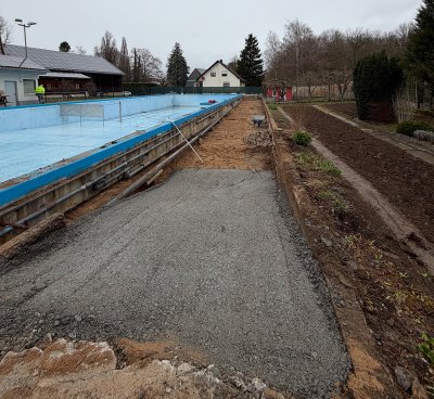 Bauarbeiten Längsseite