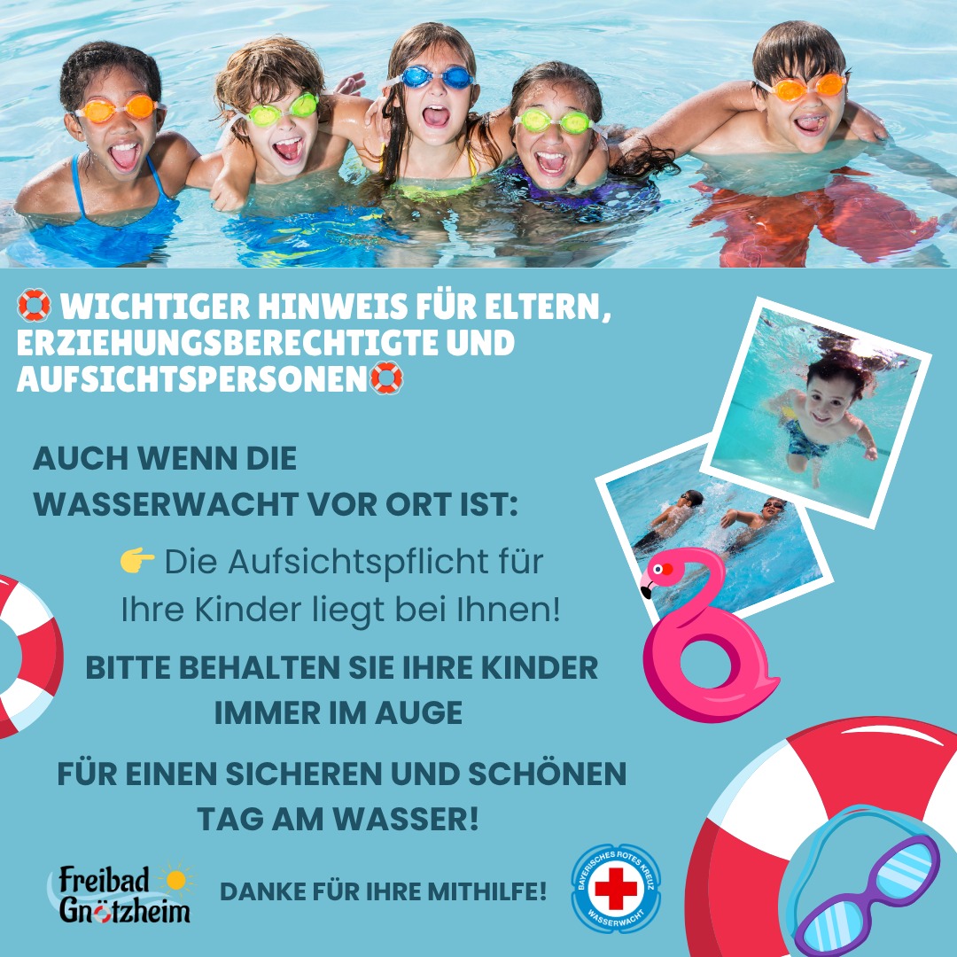 Hinweis für Eltern, Erziehungsberechtigte und Aufsichtspersonen Rechtliche Hinweis für Eltern, Erziehungsberechtigte und Aufsichtspersonen zur Aufsichtspflicht während der Kids Poo-Party